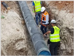 הקמת תשתית צנרת גז טבעי בלחצים גבוהים